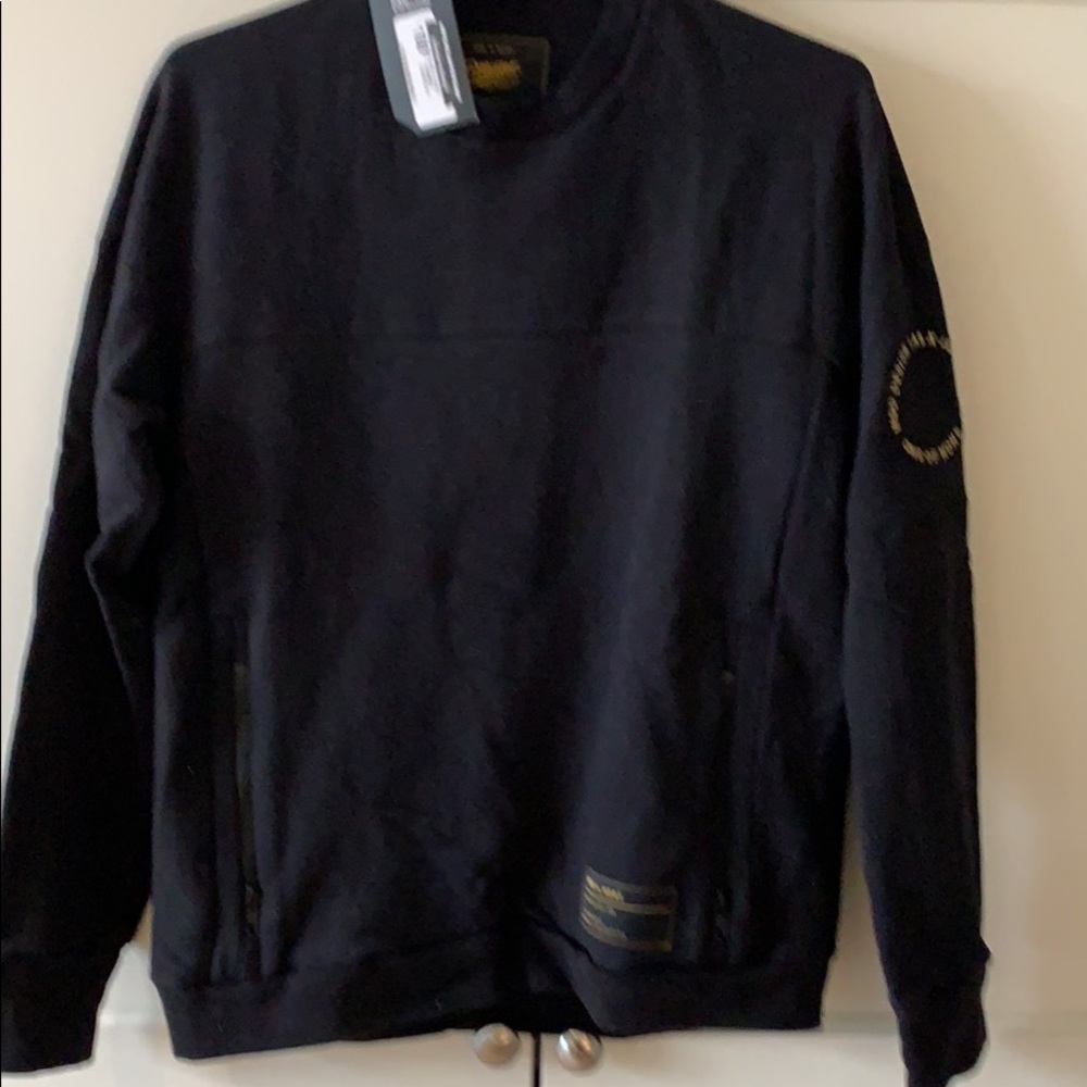 Ladies Miller Genuine Draft black crewneck sweater